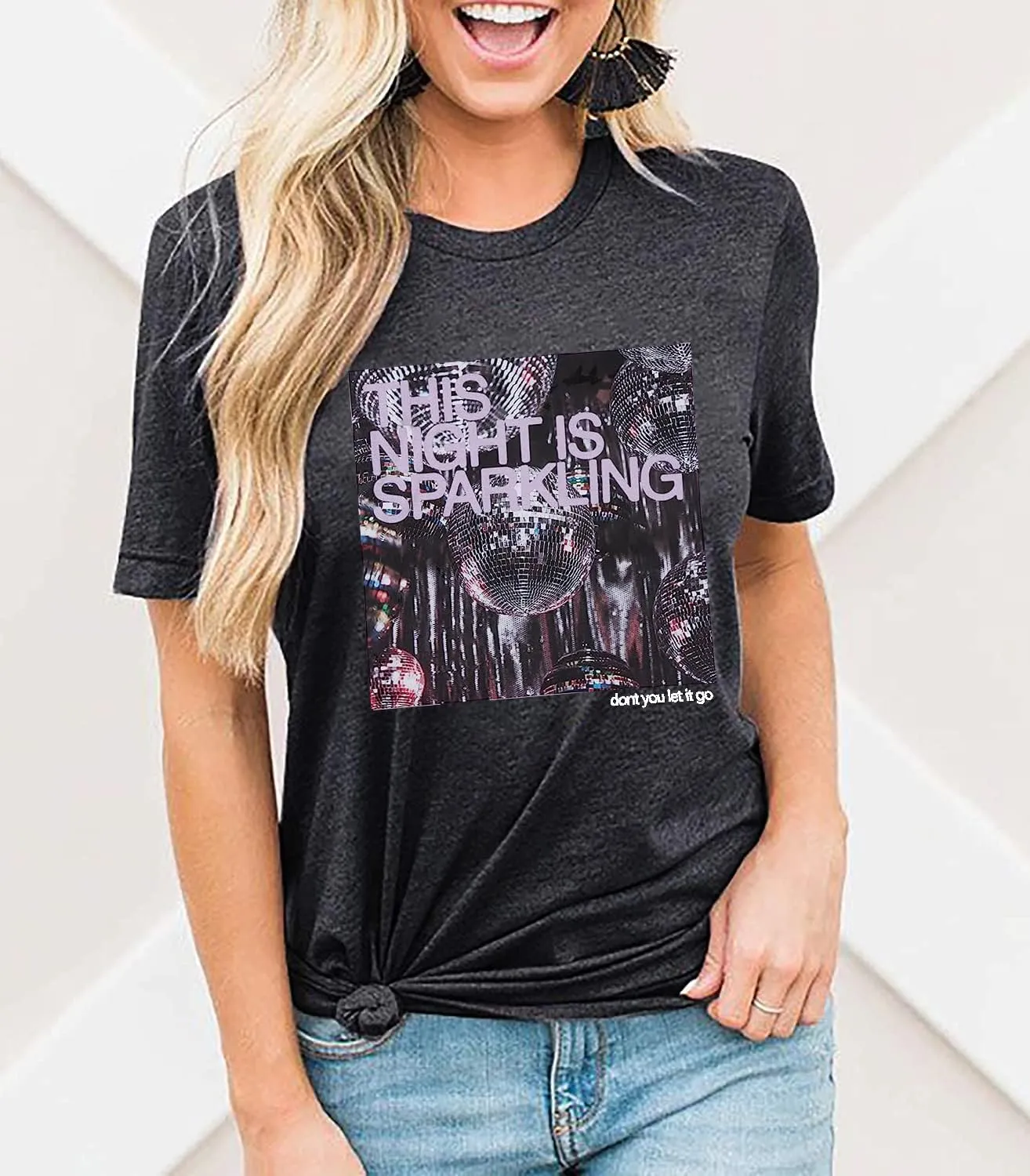 This Night is Sparkling Shirt Women Country Music Lover Tee Swift Fans Tops Vintage Graphic Concert Tshirt