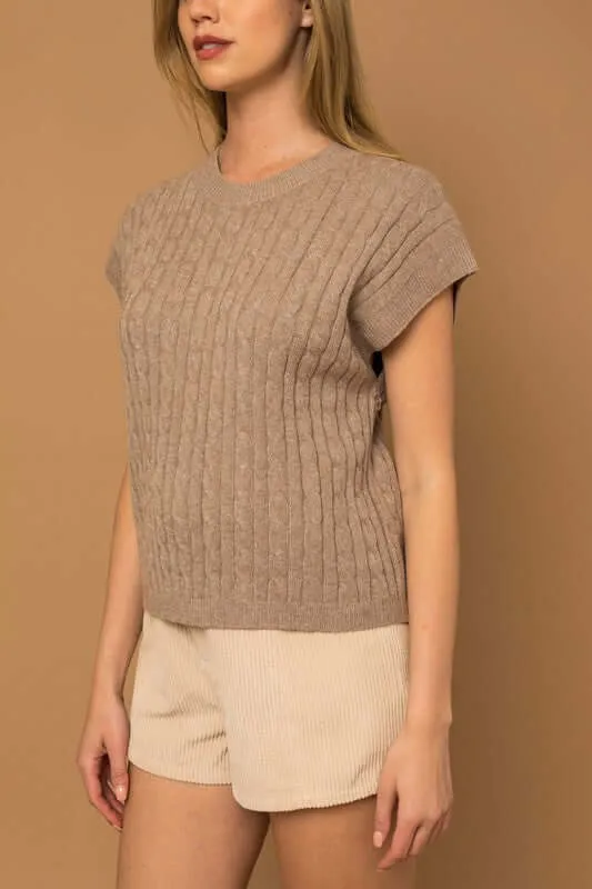 Timeless Cable Knit Vest Top