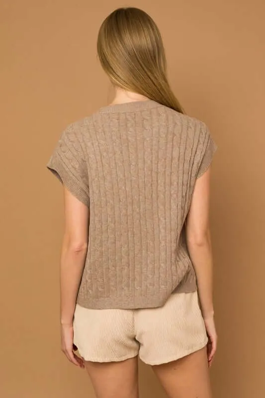 Timeless Cable Knit Vest Top