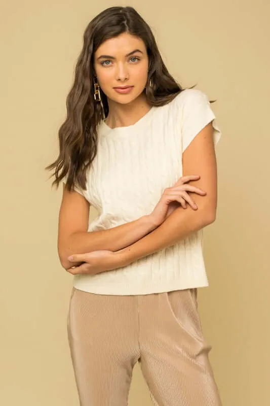Timeless Cable Knit Vest Top