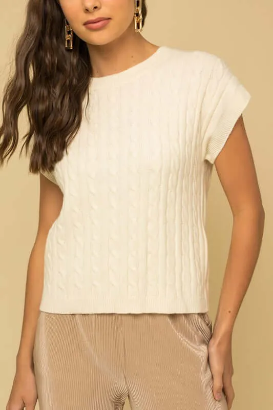 Timeless Cable Knit Vest Top