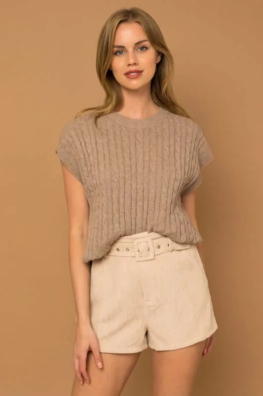 Timeless Cable Knit Vest Top