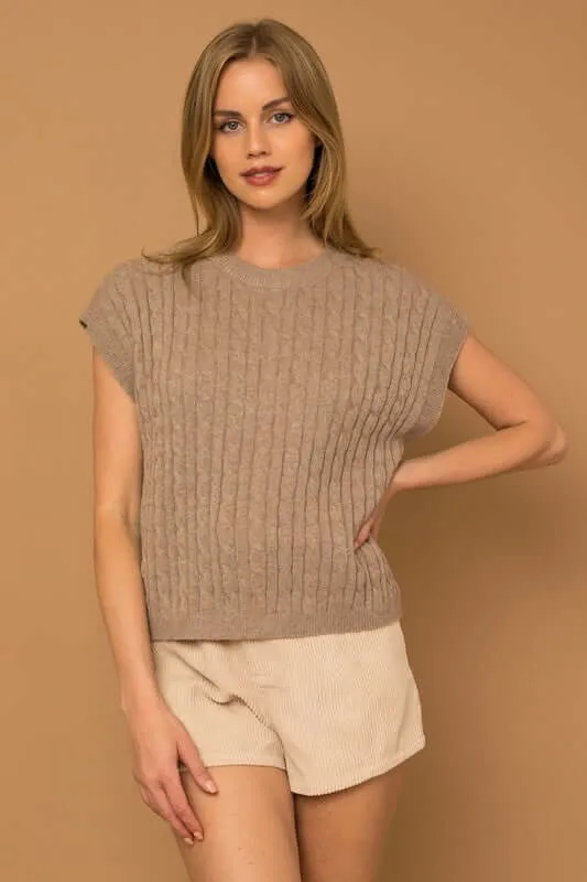 Timeless Cable Knit Vest Top