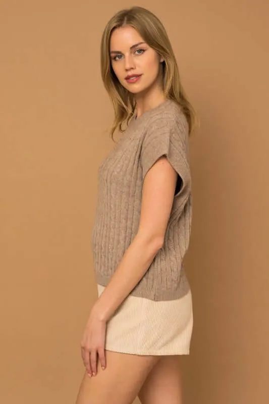 Timeless Cable Knit Vest Top