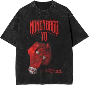 Tshirt Men Vintage Music Graphic Oversize Washed Streetwear Tee Tops