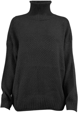 Turtleneck Sweater Women Oversized Knit Sweater Chunky Pullover Sweater Vintage Jumper Tops Winter Casual Tunic 2024