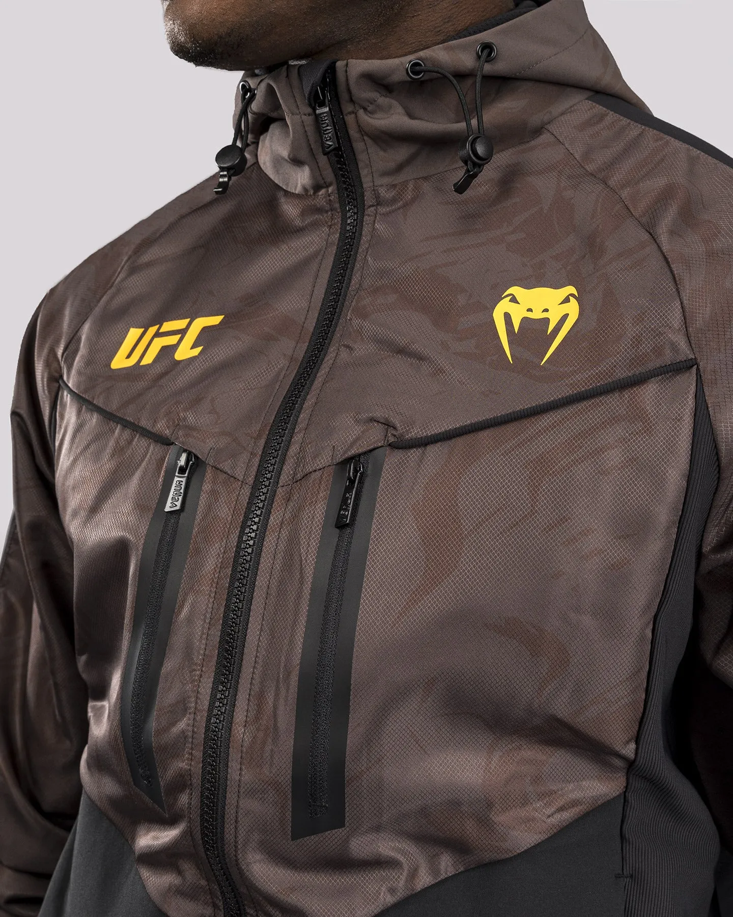 UFC Fusion by Venum Fight Week Men’s Zip Hoodie - Earthen Brown