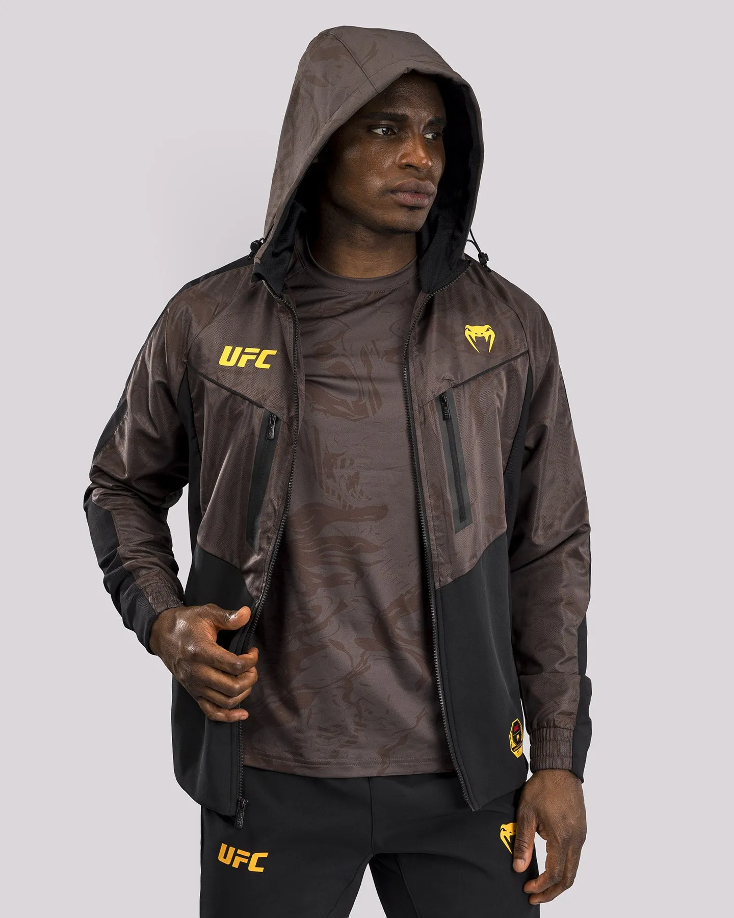 UFC Fusion by Venum Fight Week Men’s Zip Hoodie - Earthen Brown
