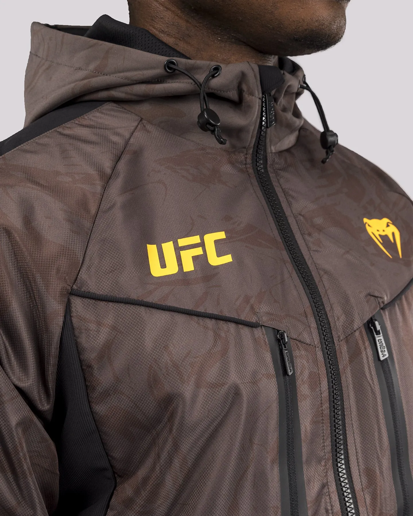 UFC Fusion by Venum Fight Week Men’s Zip Hoodie - Earthen Brown