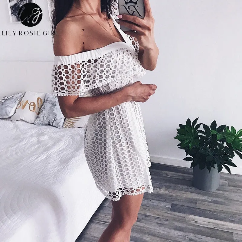 VenusFox Sexy Ruffle Lace Sweet Dress