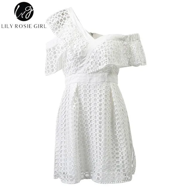 VenusFox Sexy Ruffle Lace Sweet Dress