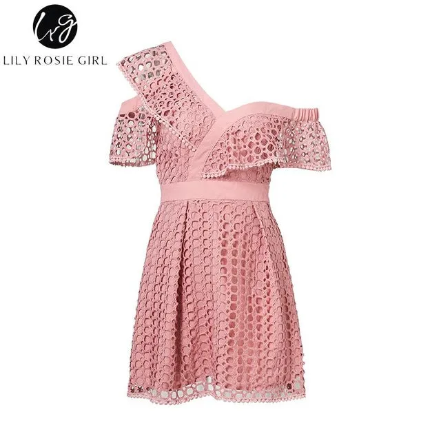 VenusFox Sexy Ruffle Lace Sweet Dress