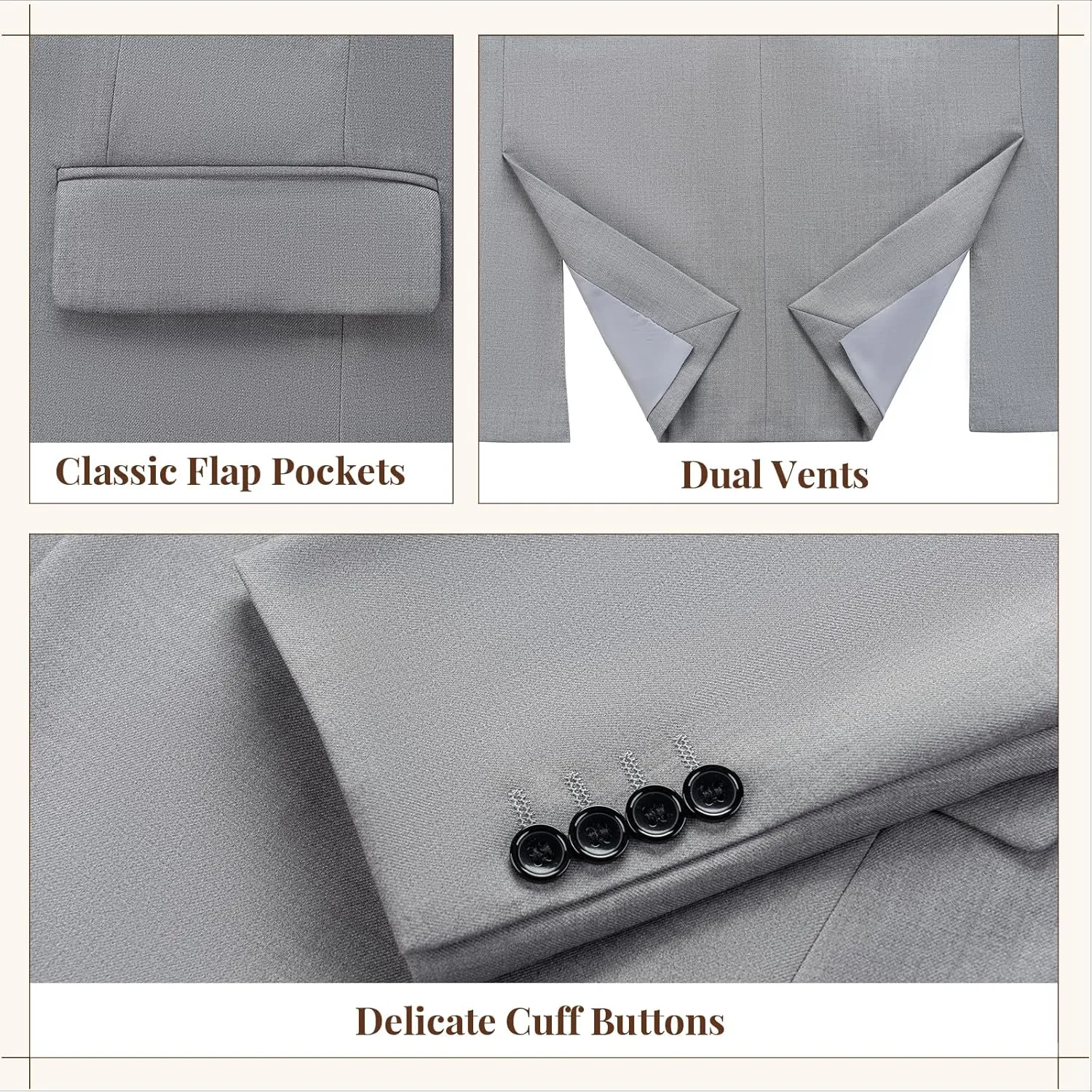 WEEN CHARM Men's Lightweight Suit Jacket Slim Fit Blazer for Spring Summer Single Button Wedding Office Sport Coat