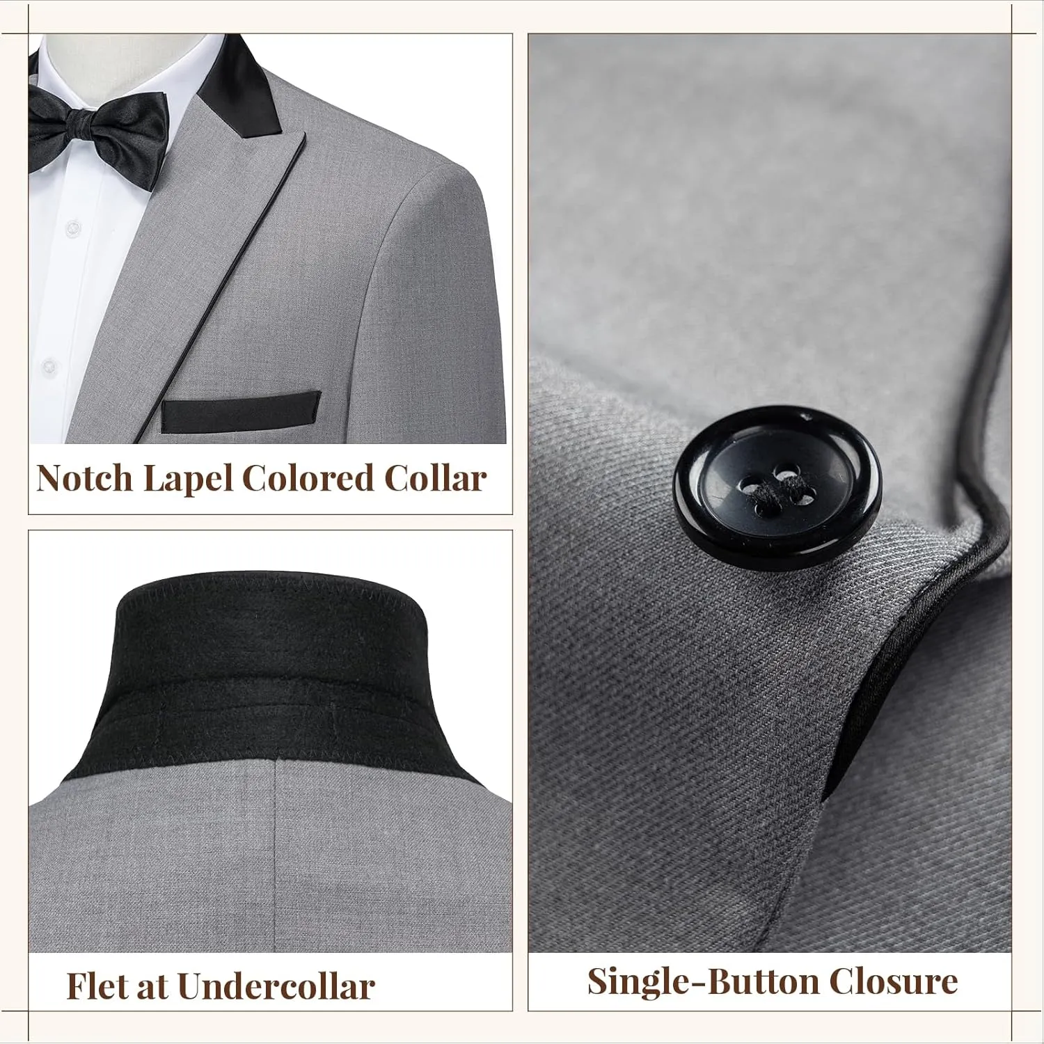 WEEN CHARM Men's Lightweight Suit Jacket Slim Fit Blazer for Spring Summer Single Button Wedding Office Sport Coat