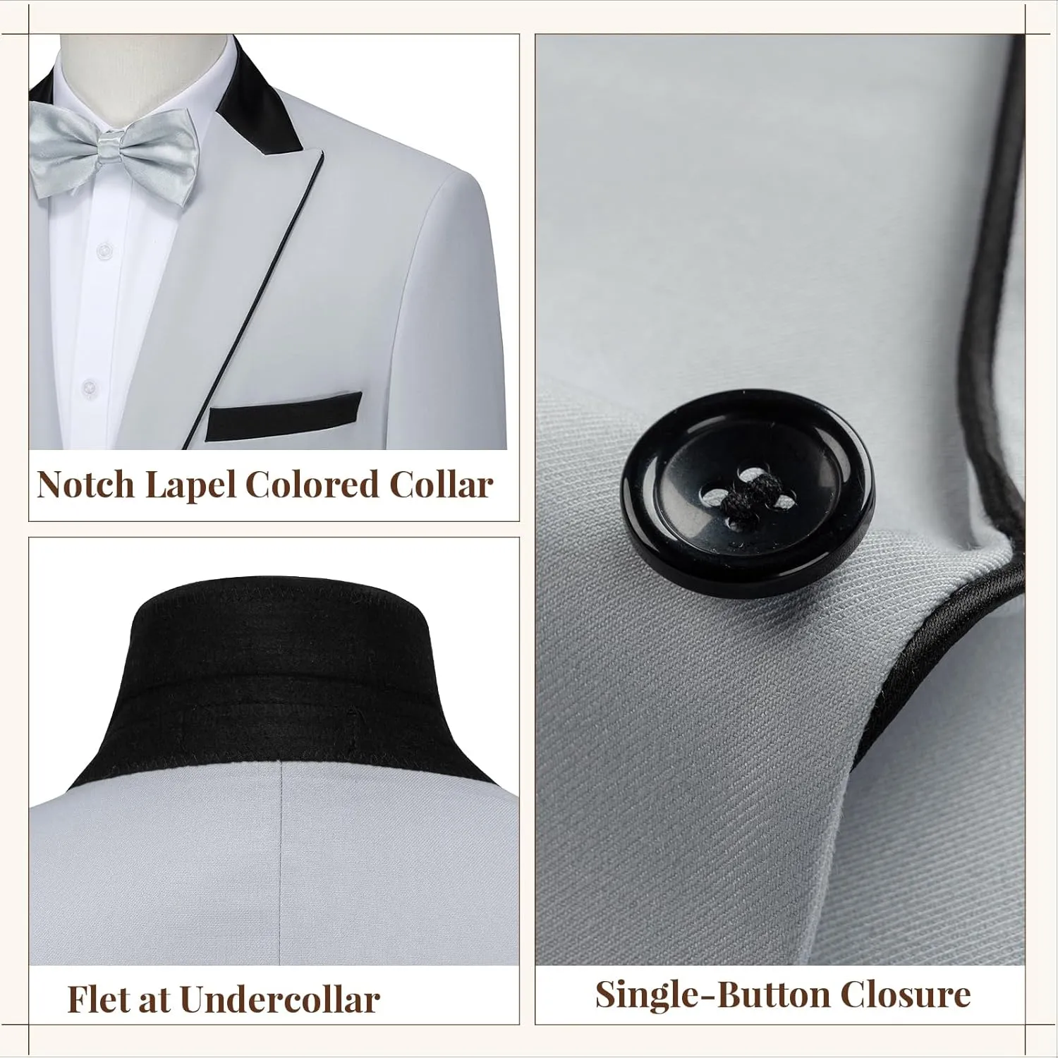 WEEN CHARM Men's Lightweight Suit Jacket Slim Fit Blazer for Spring Summer Single Button Wedding Office Sport Coat
