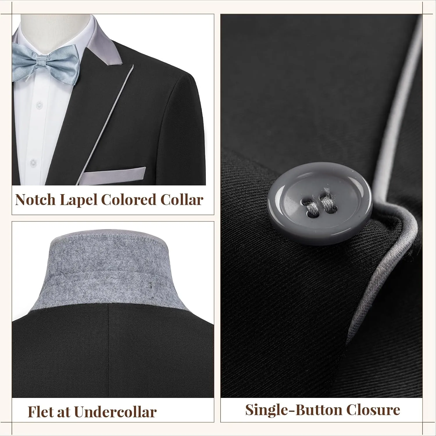 WEEN CHARM Men's Lightweight Suit Jacket Slim Fit Blazer for Spring Summer Single Button Wedding Office Sport Coat