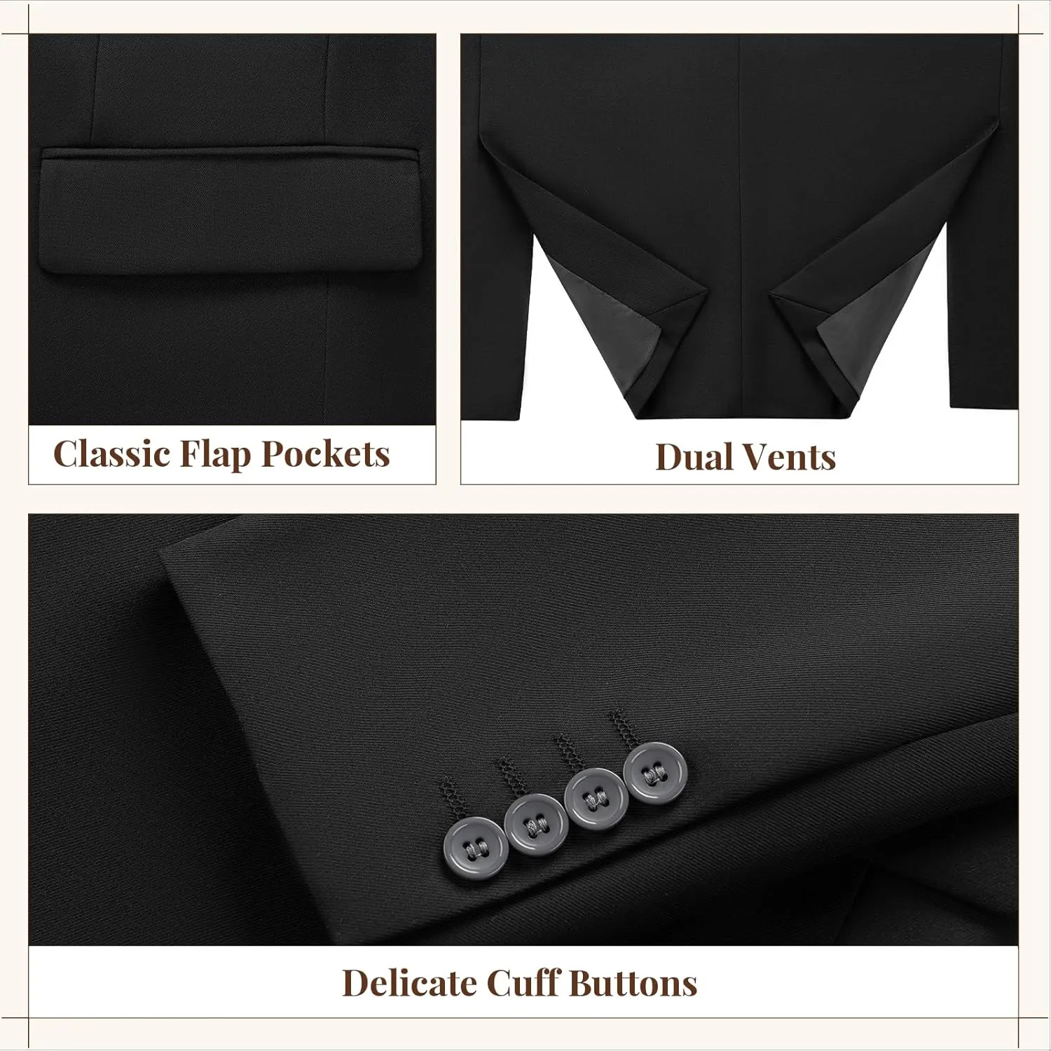 WEEN CHARM Men's Lightweight Suit Jacket Slim Fit Blazer for Spring Summer Single Button Wedding Office Sport Coat
