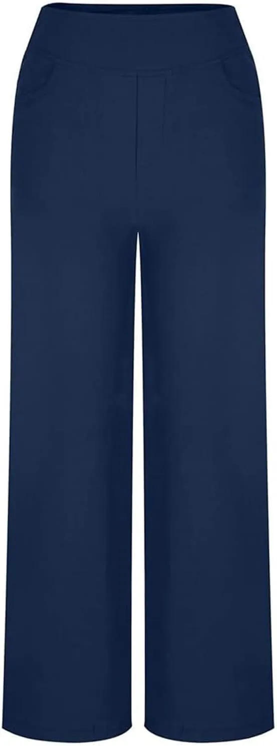 Wide Leg Jeans for Women Elastic High Waist Boyfriends Baggy Denim Pants Stretchy Junior Loose-Fit Palazzo Trousers