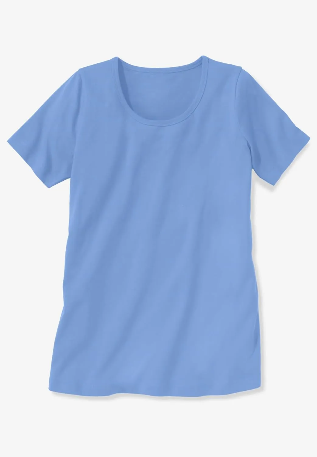 Woman Within Women's Plus Size Perfect Short-Sleeve Scoopneck Tee