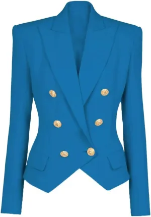 Women's Blazer Business Women Casual Long Sleeve Double Breasted Suit Jacket Office Lady Work Blazers Suit