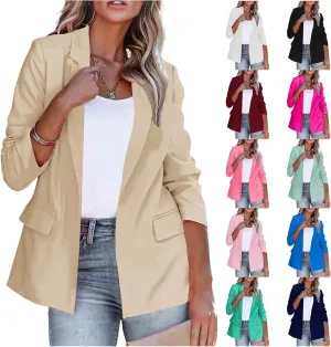 Women's Business Casual Blazers Slim Fit Jackets Open Front Work Office Blazer Long Sleeve Coat Summer Lightweight Suit