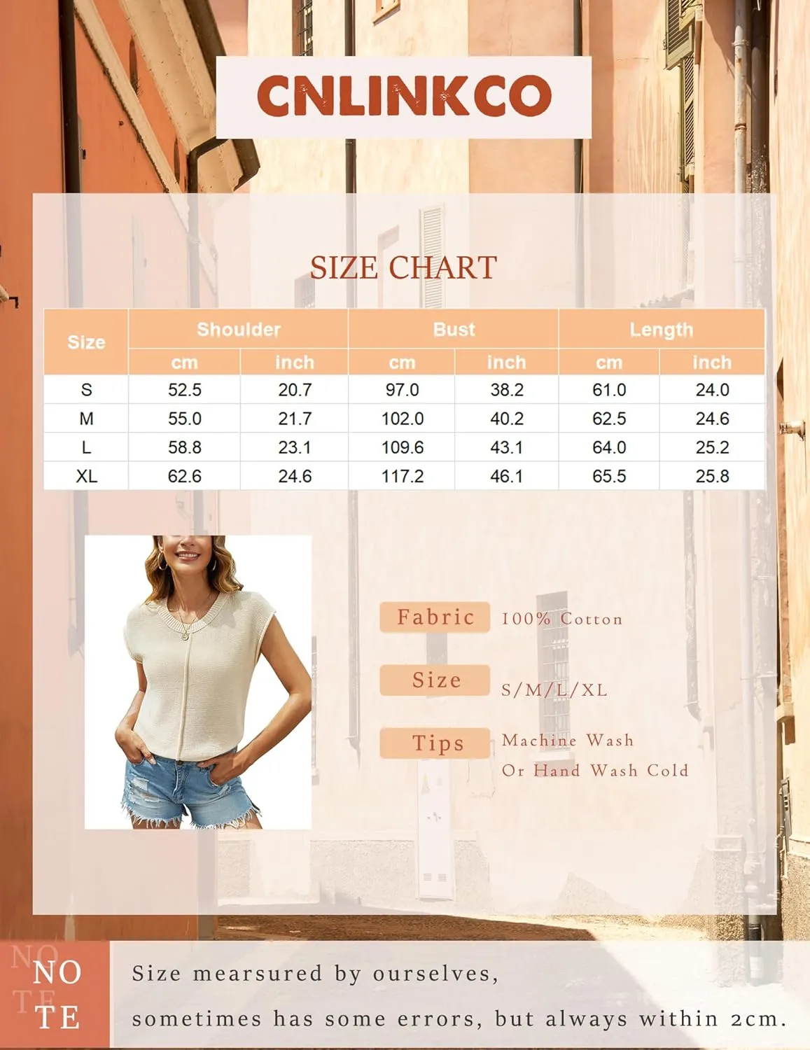 Womens Cap Sleeve Sweater Casual Sweater Vest Sleeveless Pullover Sweater Loose Fit Sweater Tops Lightweight