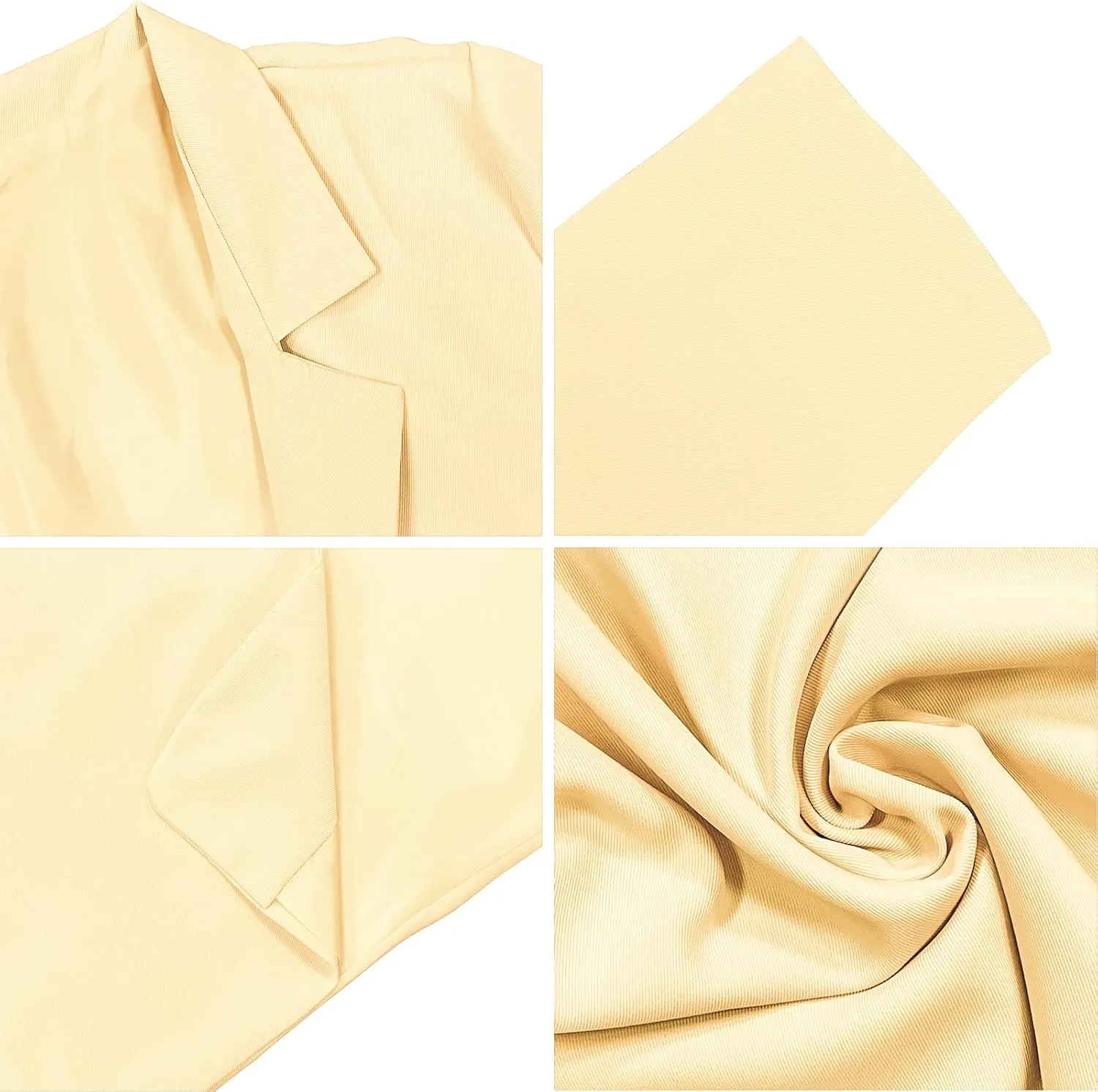 Women's Casual Business Open Front Long Sleeve Notch Lapel Lightweight Office Blazer Jacket