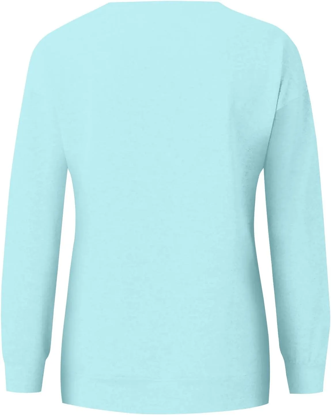 Womens Crewneck Sweatshirt with Pockets Long Sleeve Tunic Tops Oversized Pullover Sweater Cute Hoodies for Teen Girls