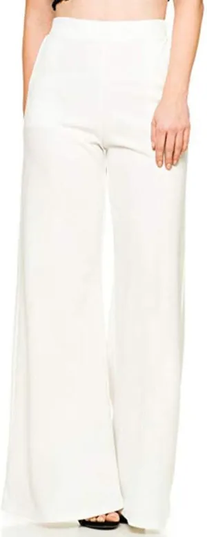 Women's High Waisted Flare Pants Casual Elastic Waist Wide Leg Stretchy Long Trousers Fashion Solid Color Fitness Yoga Pants