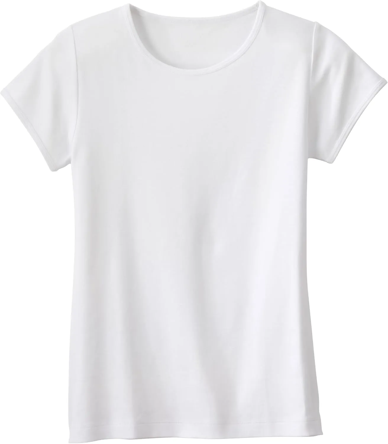 Women's Luxe 100% Organic Pima Cotton Short Sleeve Jewel Neck Tee