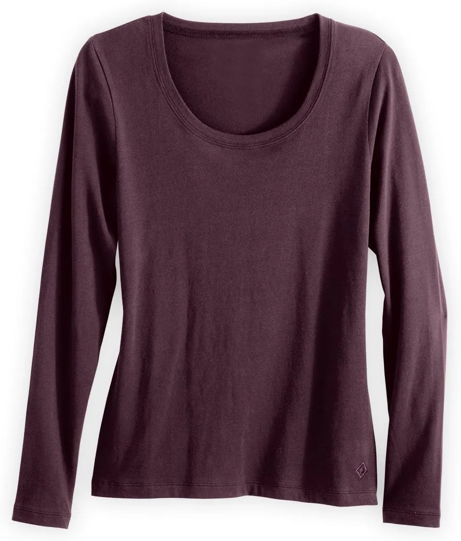 Women's Organic Pima Cotton Long Sleeve Scoop Neck Tee