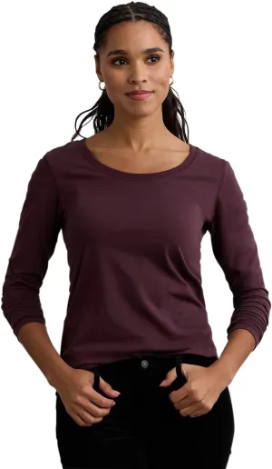 Women's Organic Pima Cotton Long Sleeve Scoop Neck Tee