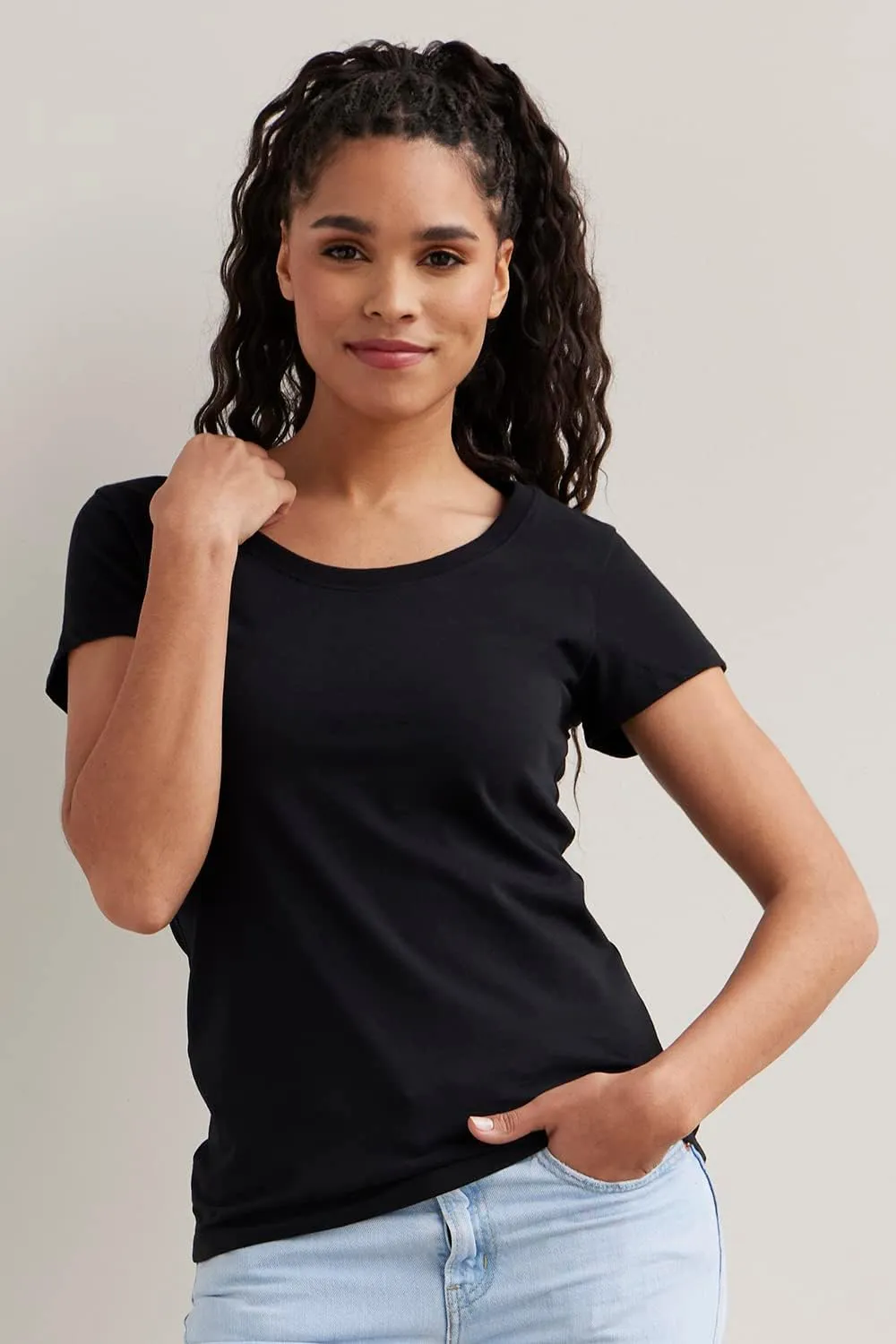 Women's Organic Pima Cotton Short Sleeve Scoop Neck Tee