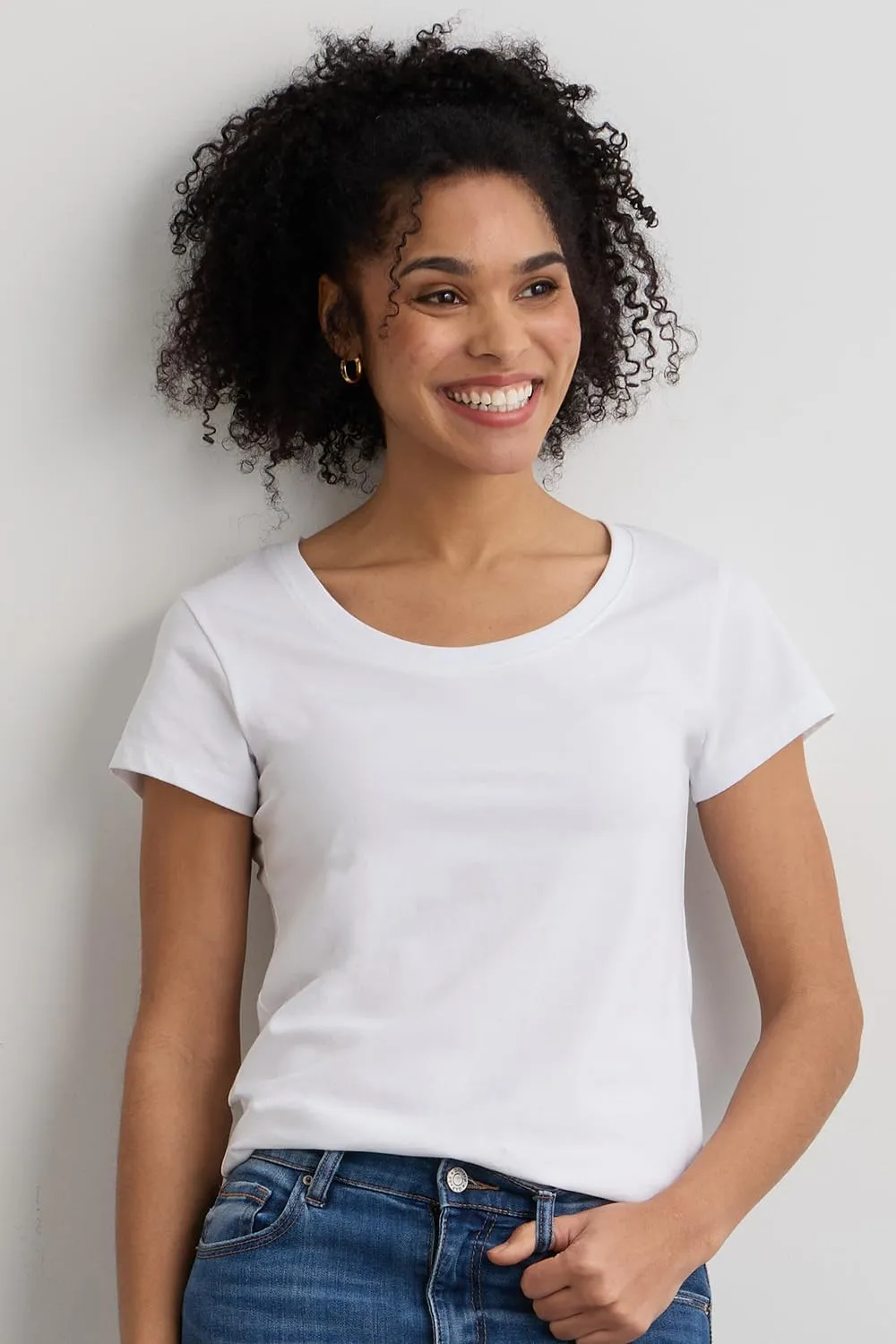 Women's Organic Pima Cotton Short Sleeve Scoop Neck Tee