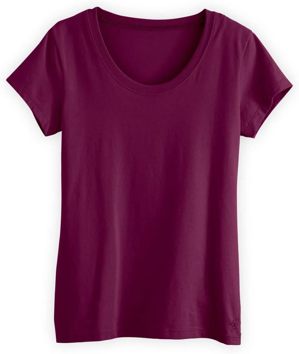 Women's Organic Pima Cotton Short Sleeve Scoop Neck Tee