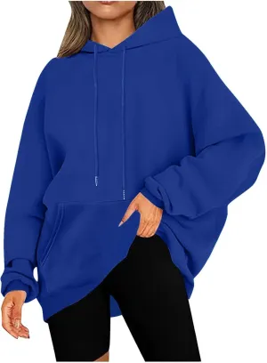 Womens Oversized Pullover Hoodie with Pocket Sweatshirt Fleece Fashion 2025 Casual Loose Long Sleeve Tops