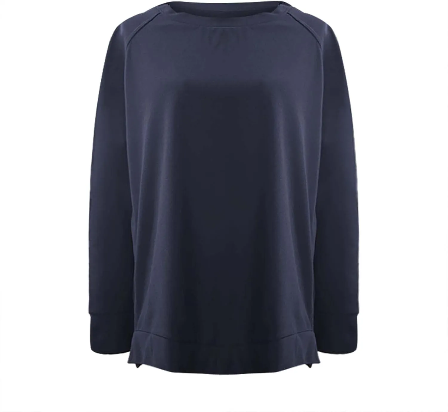 Womens Oversized Sweatshirt Crewneck Long Sleeve Tunic Pollover Side Zipper Hoodie Sweater 2024 Fall Clothes