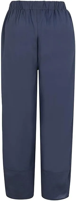 Womens Pants Casual Cotton Linen Plus Size Elastic Waist Capris Summer Loose Lightweight Cropped Pants with Pockets