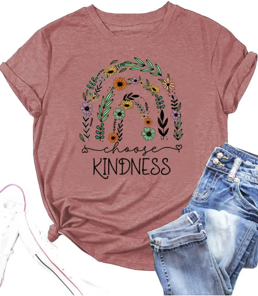 Women's Plus Size T-Shirt Good Day Floral Funny Printed Summer Casual Cute Short Sleeve Tees Tops