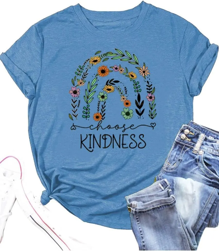 Women's Plus Size T-Shirt Good Day Floral Funny Printed Summer Casual Cute Short Sleeve Tees Tops