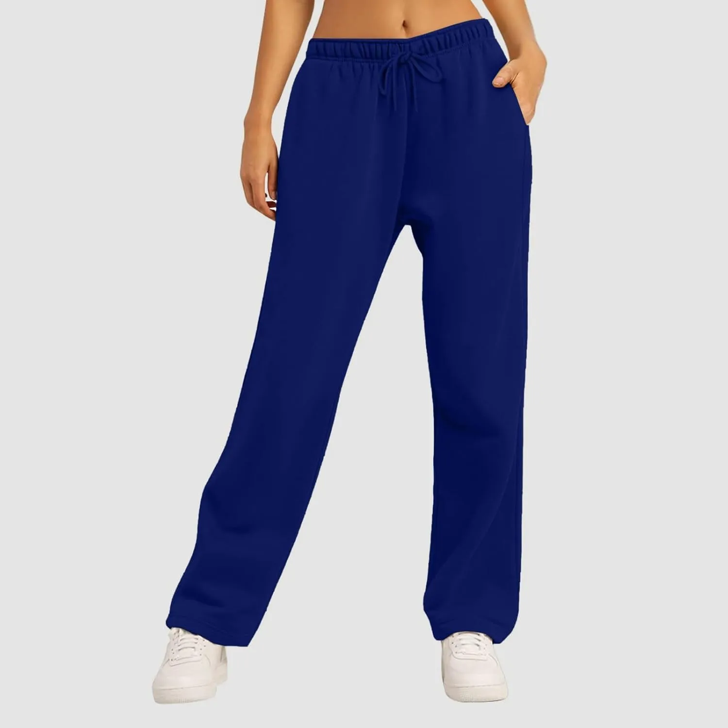 Women's Wide Leg Sweatpants 2025 Trendy Athletic Baggy Sweat Pants High Waist Drawstring Casual Loose Lounge Trousers
