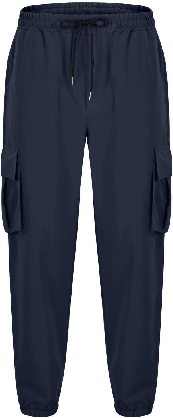 Zeiyignr Men's Cargo Jogger Pants Stretch Sweatpants Slim Fit Outdoor Hiking Pants with Multi Pockets Casual Work Trousers
