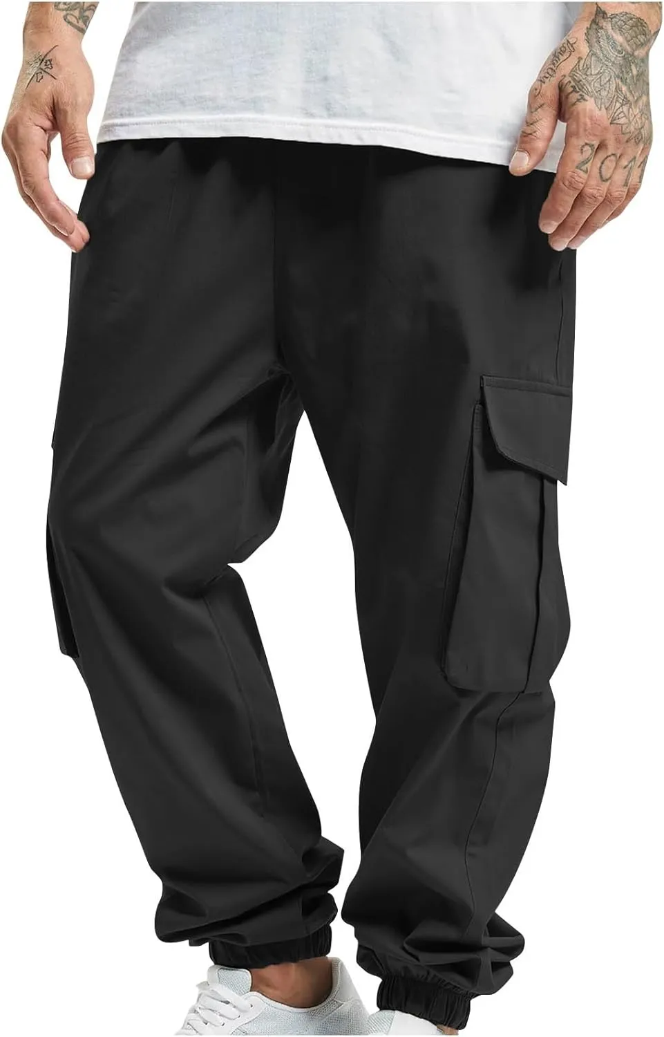 Zeiyignr Men's Cargo Jogger Pants Stretch Sweatpants Slim Fit Outdoor Hiking Pants with Multi Pockets Casual Work Trousers